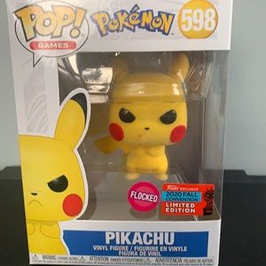 Pokémon Pikachu Funko Pop Flocked 2020 Fall Convention